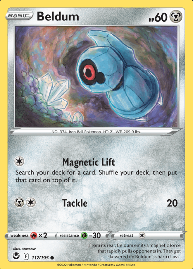 117/195 Beldum - Silver Tempest - Volution Cards and Collectables