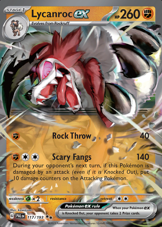 117/193 - Lycanroc ex - Paldea Evolved