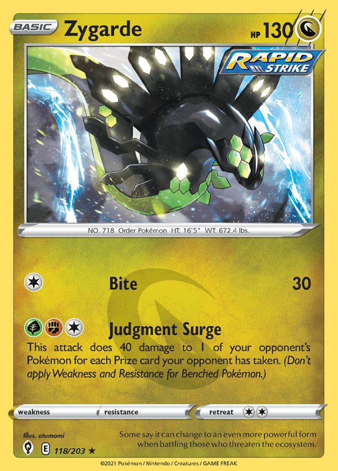 118/203 Zygarde - Evolving Skies - Volution Cards and Collectables