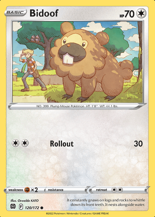 120/172 Bidoof - Brilliant Stars - Volution Cards and Collectables