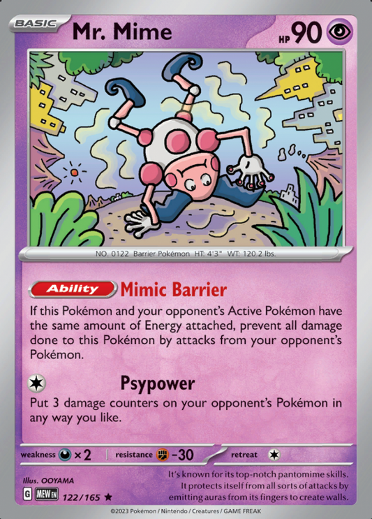 122/165 - Mr. Mime - Pokemon 151