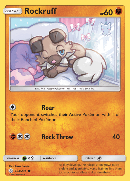 123/236 Rockruff - Cosmic Eclipse - Volution Cards and Collectables