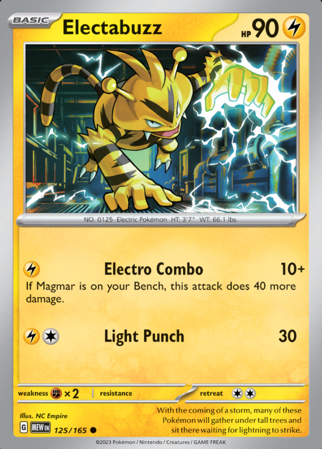 125/165 - Electabuzz - Pokemon 151