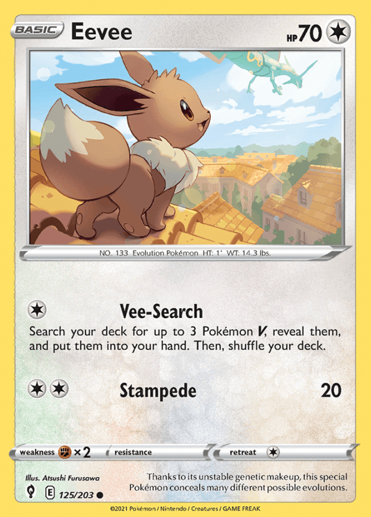 125/203 Eevee - Evolving Skies - Volution Cards and Collectables