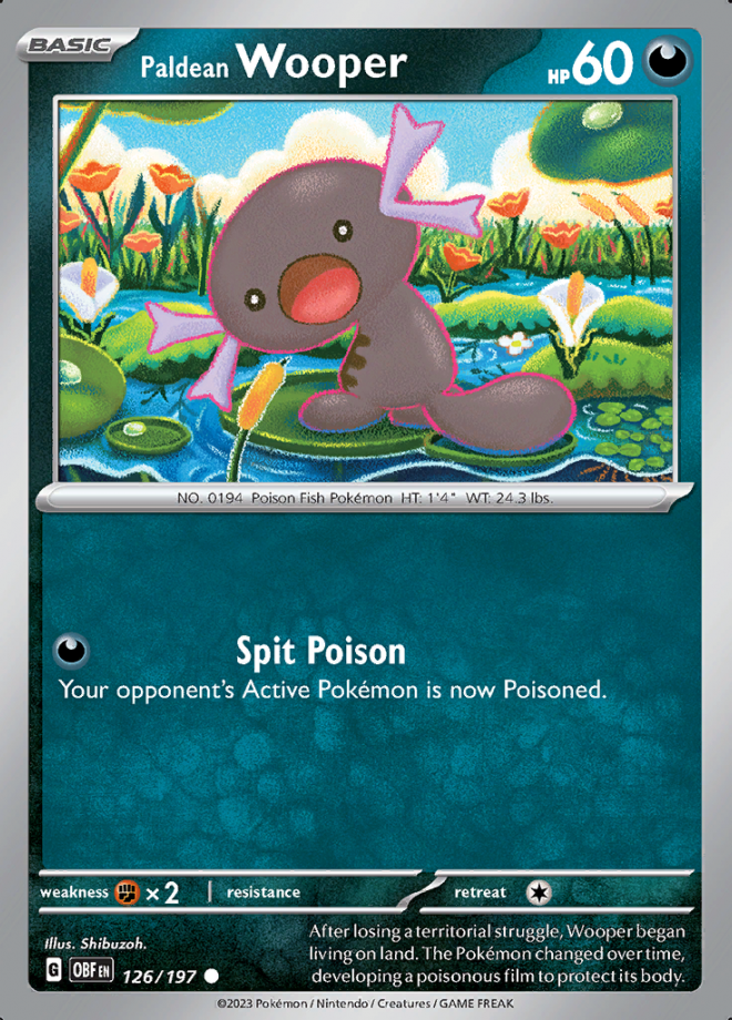 126/197 - Paldean Wooper - Obsidian Flames