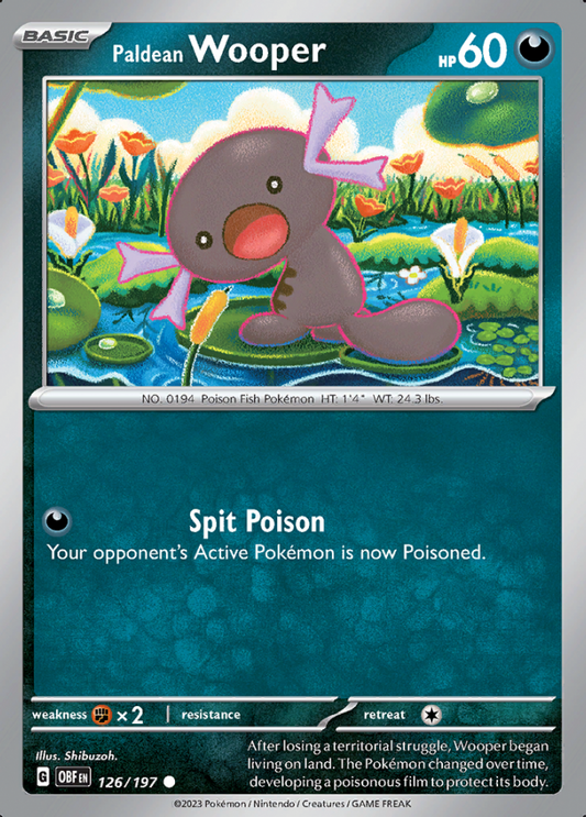 126/197 - Paldean Wooper - Obsidian Flames