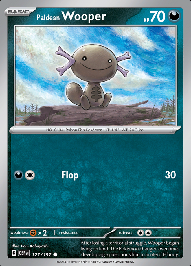 127/197 - Paldean Wooper - Obsidian Flames