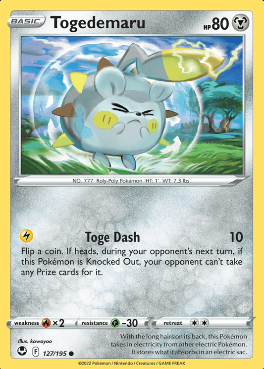 127/195 Togedemaru - Silver Tempest - Volution Cards and Collectables