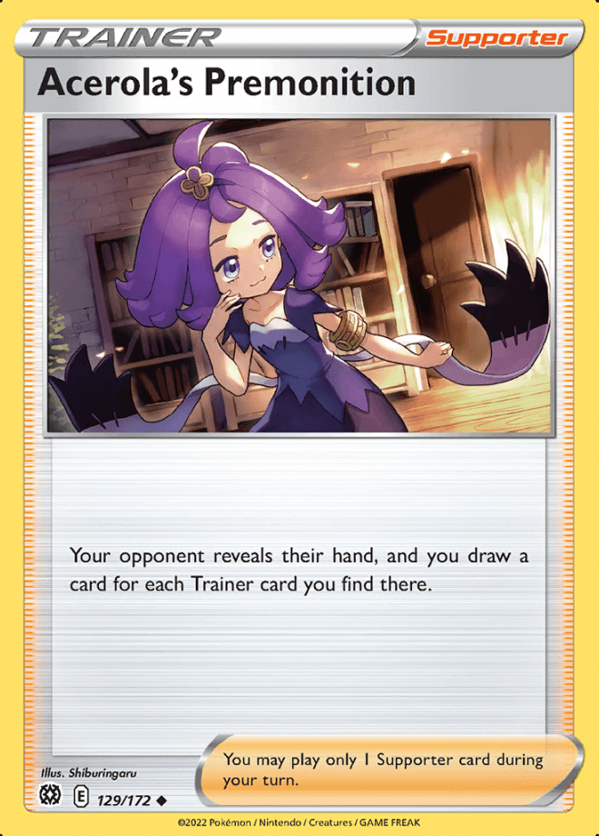 129/172 Acerola's Premonition - Brilliant Stars - Volution Cards and Collectables