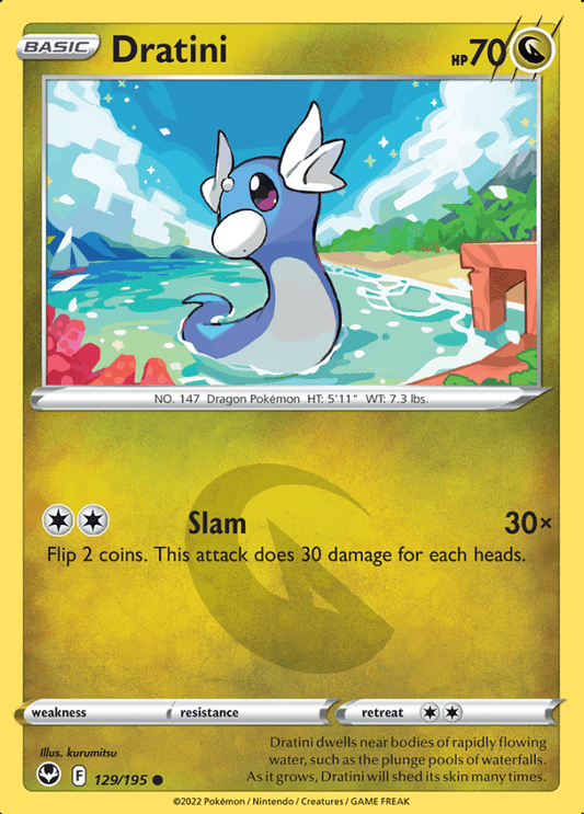 129/195 Dratini - Silver Tempest - Volution Cards and Collectables