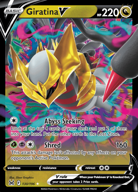 130/196 Giratina V - Lost Origin - Volution Cards and Collectables