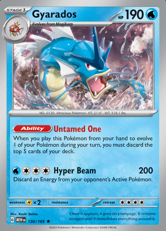 130/165 - Gyarados - Pokemon 151