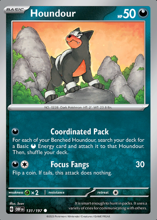 131/197 - Houndour - Obsidian Flames