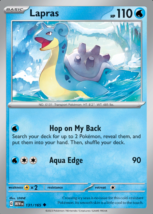 131/165 - Lapras - Pokemon 151