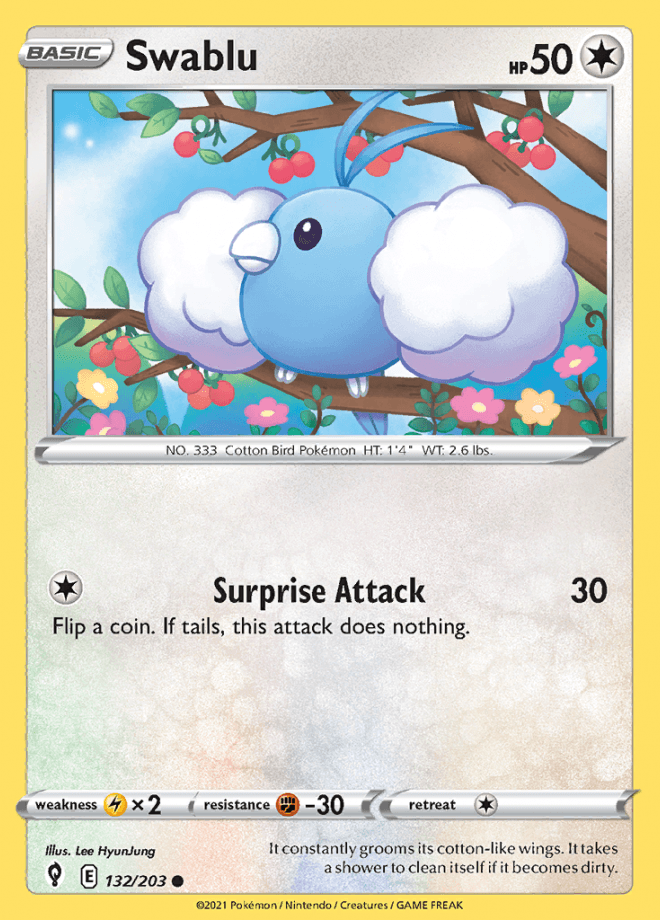 132/203 Swablu - Evolving Skies - Volution Cards and Collectables