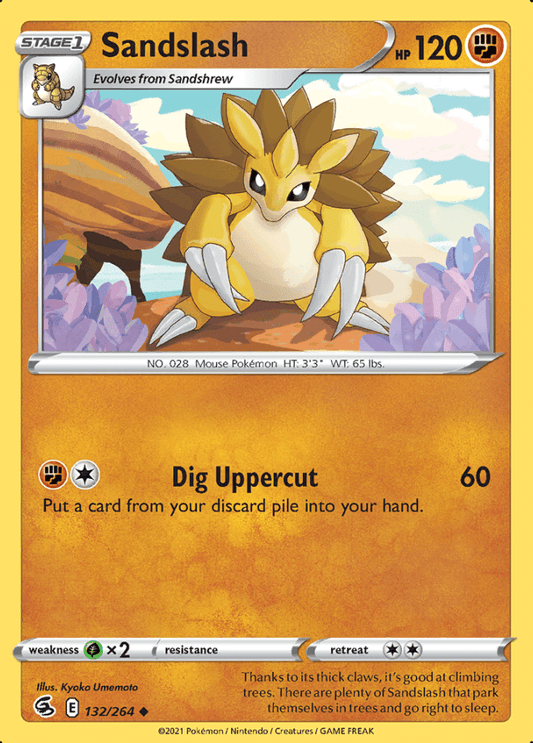 132/264 Sandslash - Fusion Strike - Volution Cards and Collectables