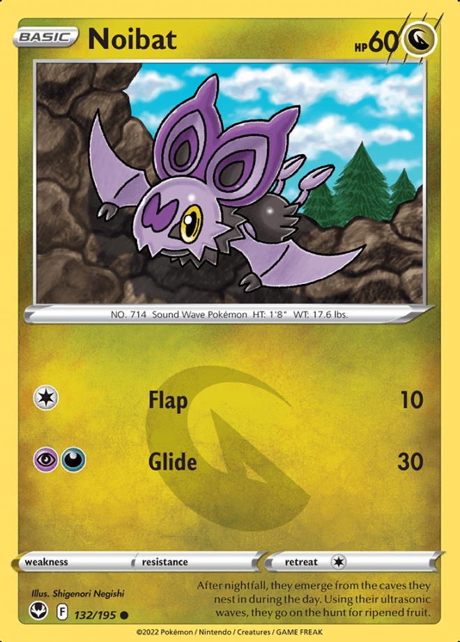 132/195 Noibat - Silver Tempest - Volution Cards and Collectables