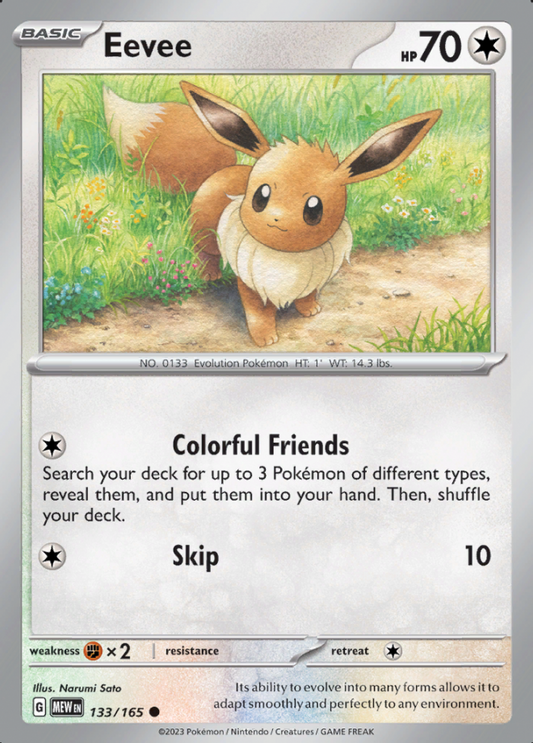 133/165 - Eevee - Pokemon 151