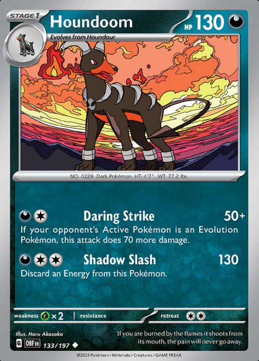 133/197 - Houndoom - Obsidian Flames