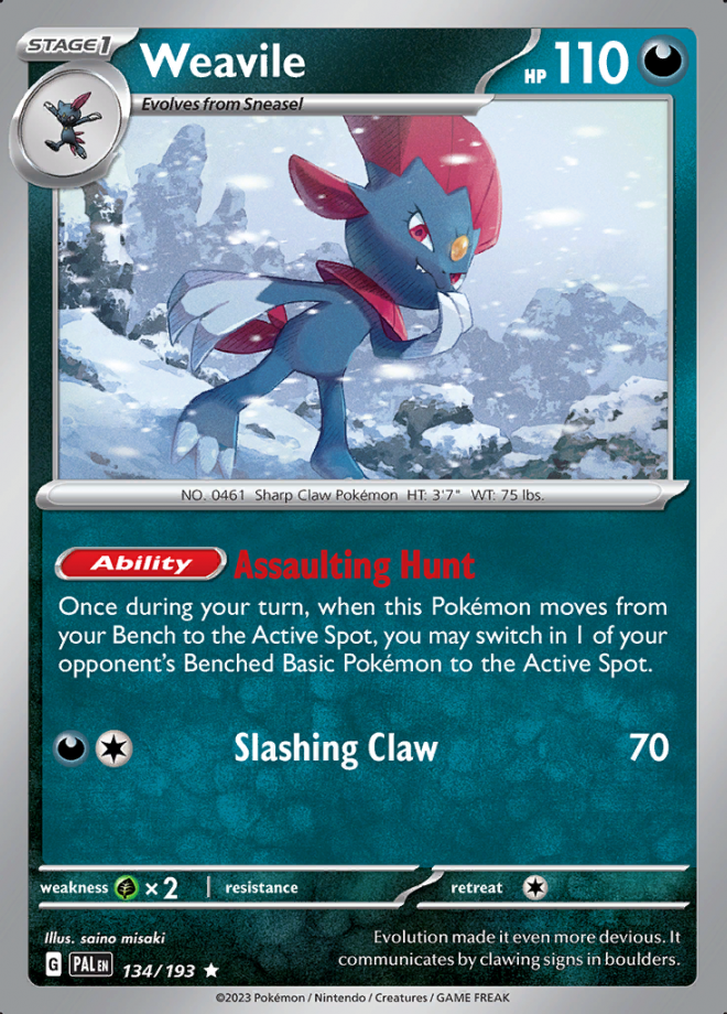 134/193 - Weavile - Paldea Evolved