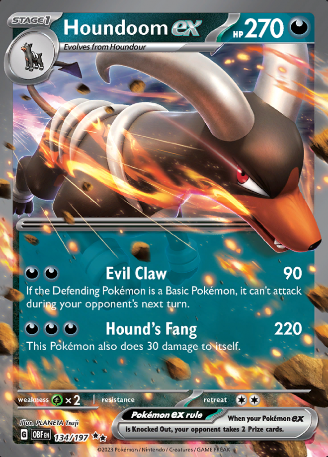 134/197 - Houndoom ex - Obsidian Flames