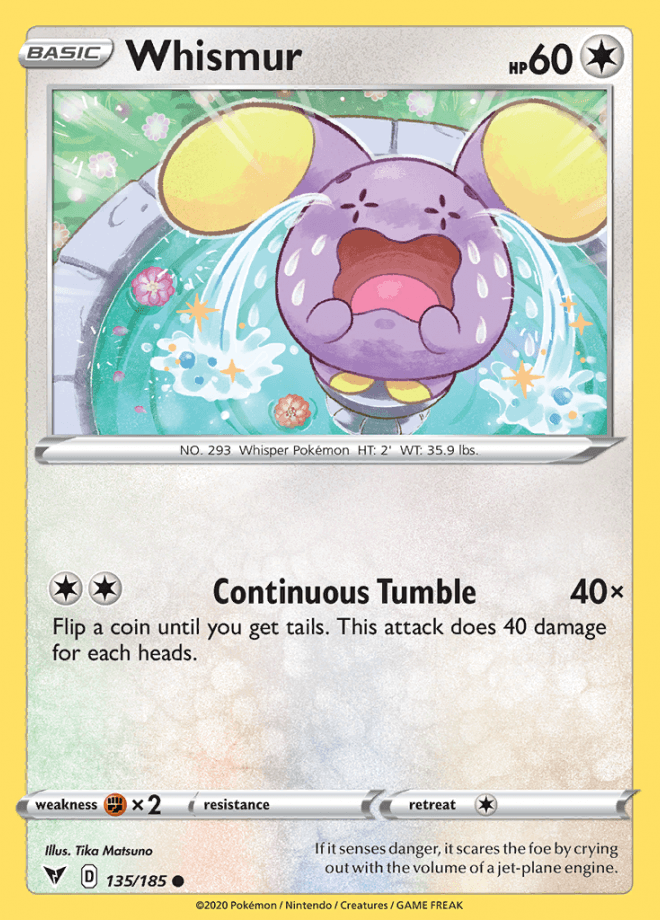 135/185 Whismur - Vivid Voltage - Volution Cards and Collectables