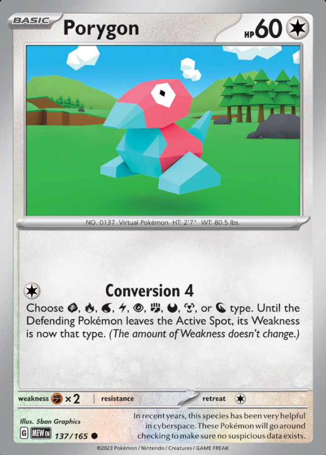 137/165 - Porygon - Pokemon 151