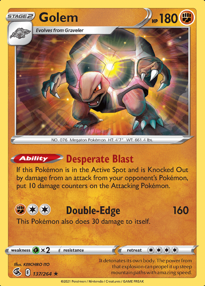 137/264 Golem - Fusion Strike - Volution Cards and Collectables