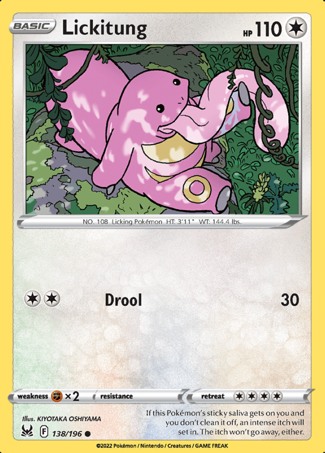 138/196 Lickitung - Lost Origin - Volution Cards and Collectables