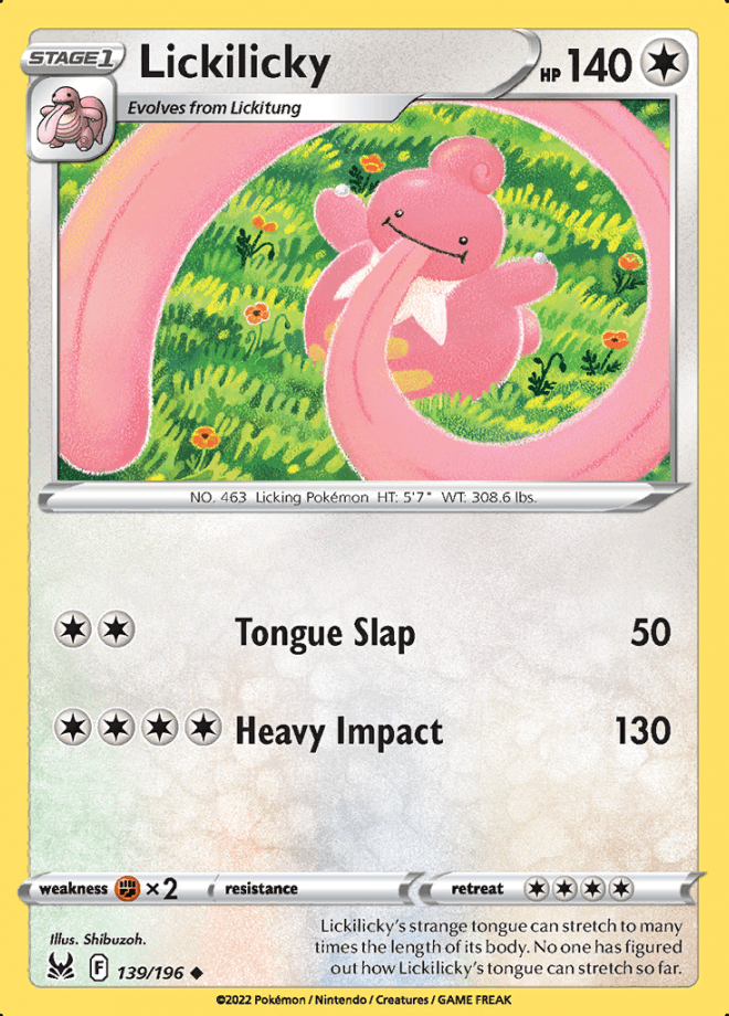 139/196 Lickilicky - Lost Origin - Volution Cards and Collectables