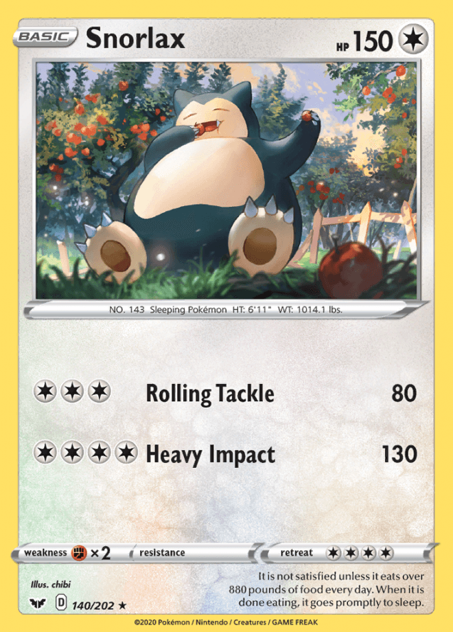 140/202 Snorlax - SWSH Base - Volution Cards and Collectables