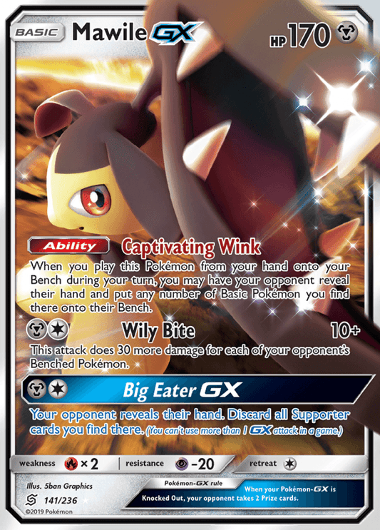 141/236 Mawile GX - Unified Minds - Volution Cards and Collectables