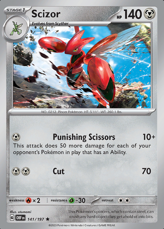 141/197 - Scizor - Obsidian Flames