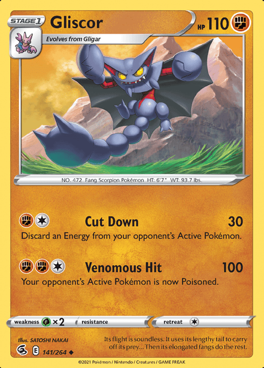 141/264 Gliscor - Fusion Strike - Volution Cards and Collectables