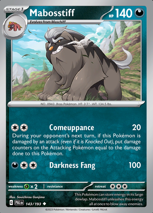 143/193 - Mabosstiff - Paldea Evolved