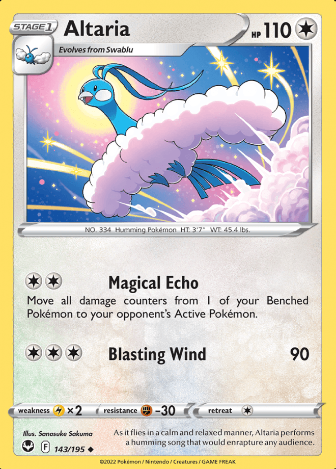 143/195 Altaria - Silver Tempest - Volution Cards and Collectables