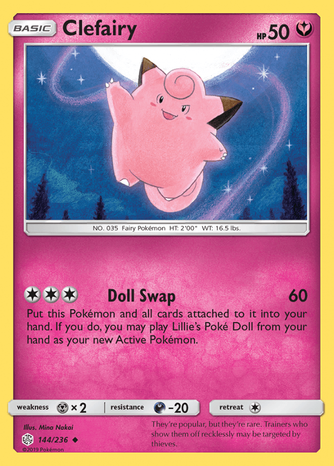 144/236 Clefairy - Cosmic Eclipse - Volution Cards and Collectables