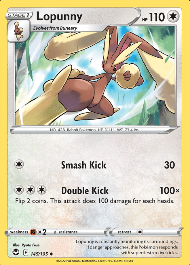 145/195 Lopunny - Silver Tempest - Volution Cards and Collectables