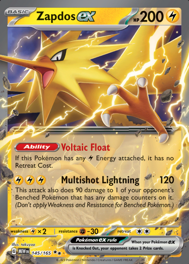 145/165 - Zapdos ex - Pokemon 151