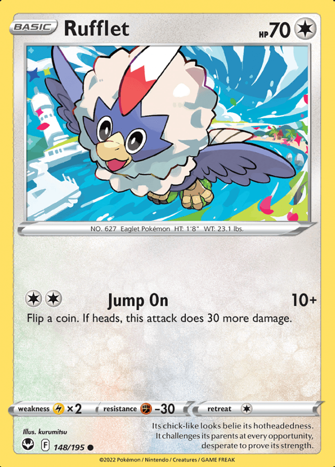 148/195 Rufflet - Silver Tempest - Volution Cards and Collectables