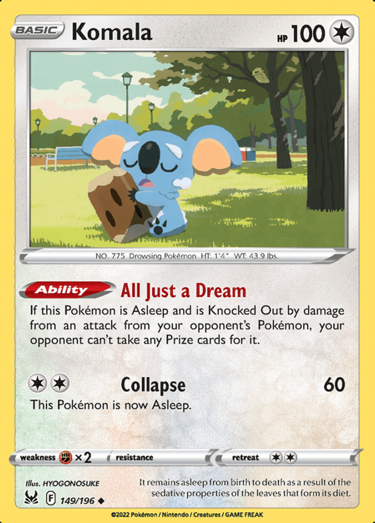 149/196 Komala - Lost Origin - Volution Cards and Collectables