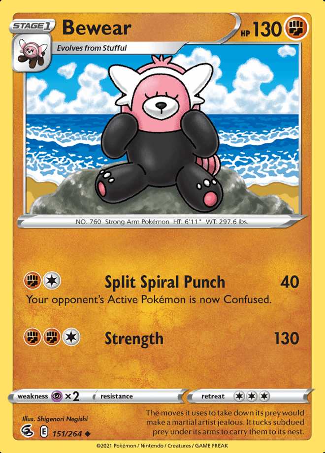 151/264 Bewear - Fusion Strike - Volution Cards and Collectables