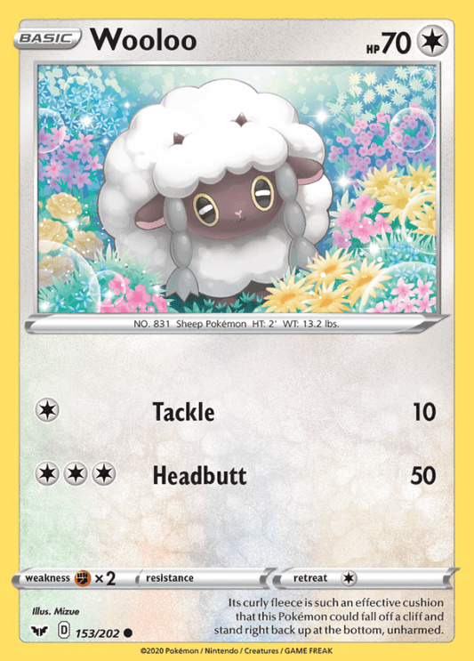 153/202 Wooloo - SWSH Base - Volution Cards and Collectables