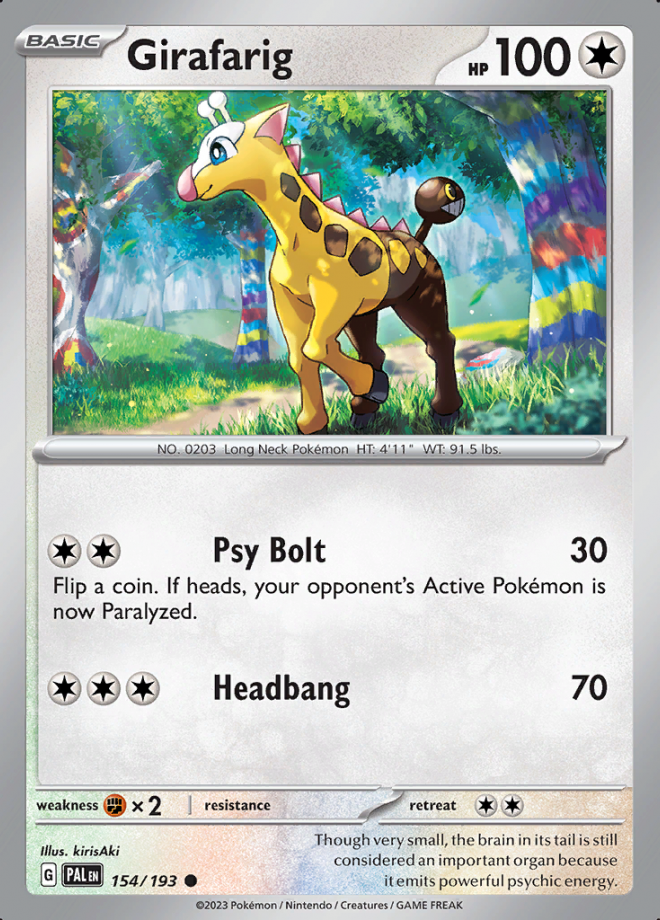 154/193 - Girafarig - Paldea Evolved