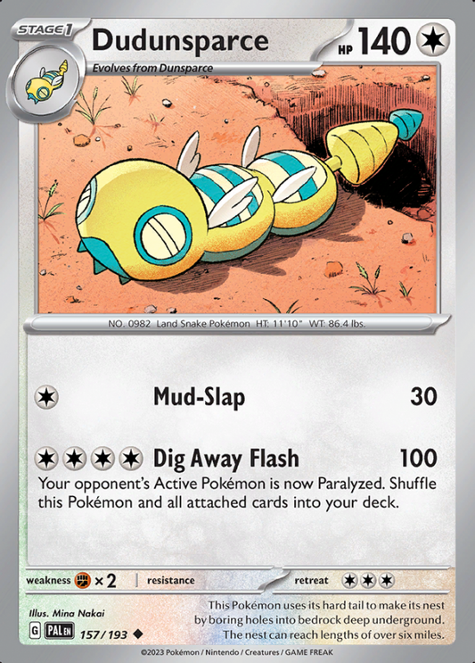 157/193 - Dudunsparce - Paldea Evolved