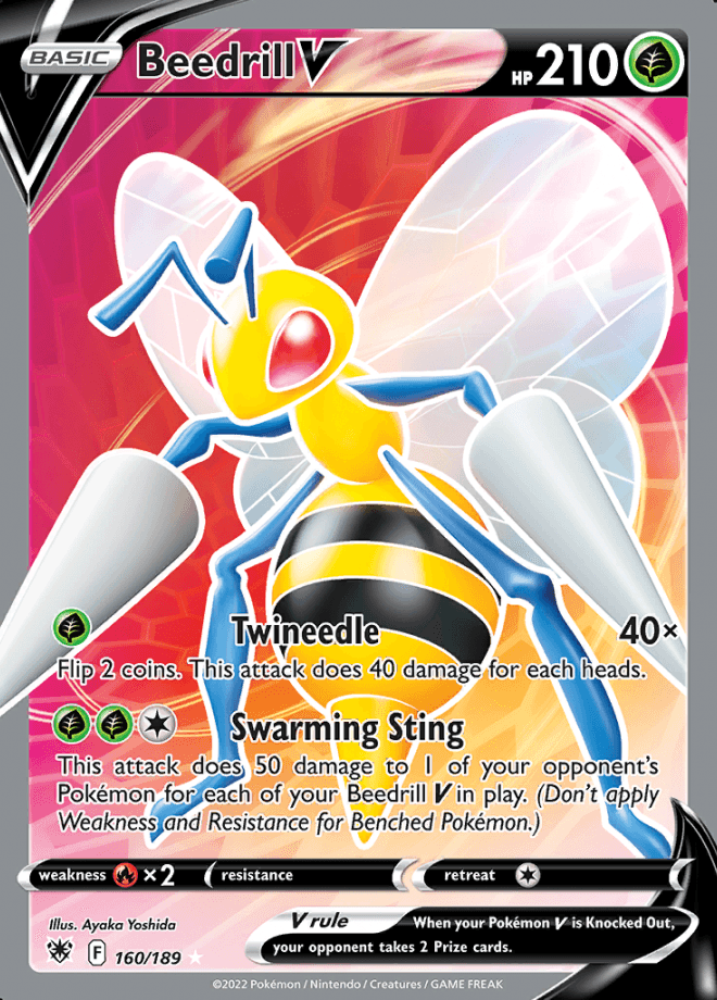 160/189 Beedrill V Full Art - Astral Radiance - Volution Cards and Collectables