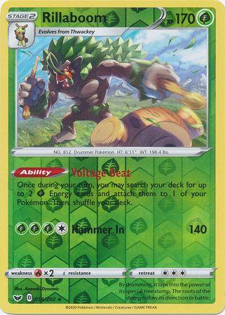 014/202 Rillaboom RH - SWSH Base - Volution Cards and Collectables