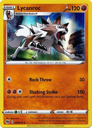 030/073 Lycanroc - Champions Path - Volution Cards and Collectables