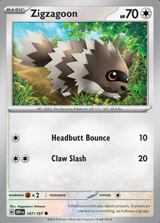 167/197 - Zigzagoon - Obsidian Flames