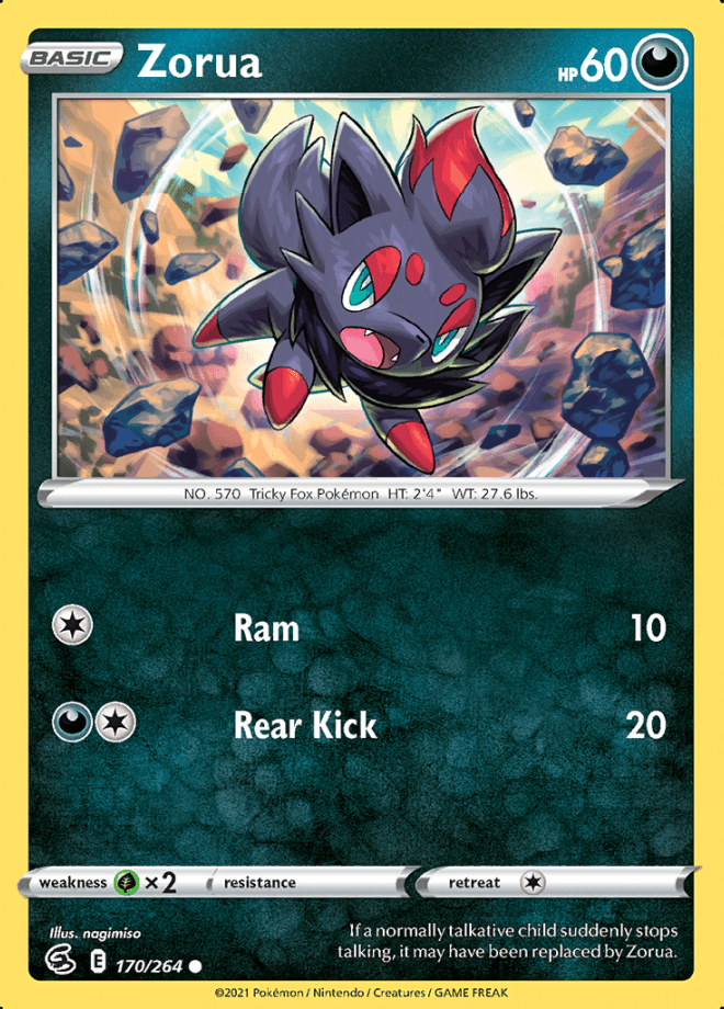 170/264 Zorua - Fusion Strike - Volution Cards and Collectables